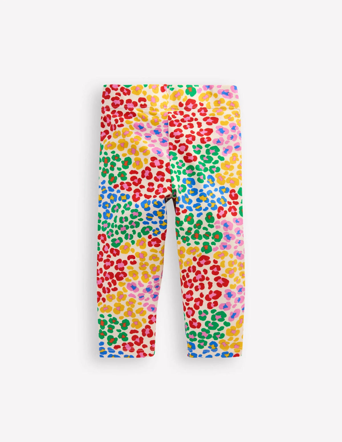 Fun Cropped Leggings-Multi Rainbow Leopard