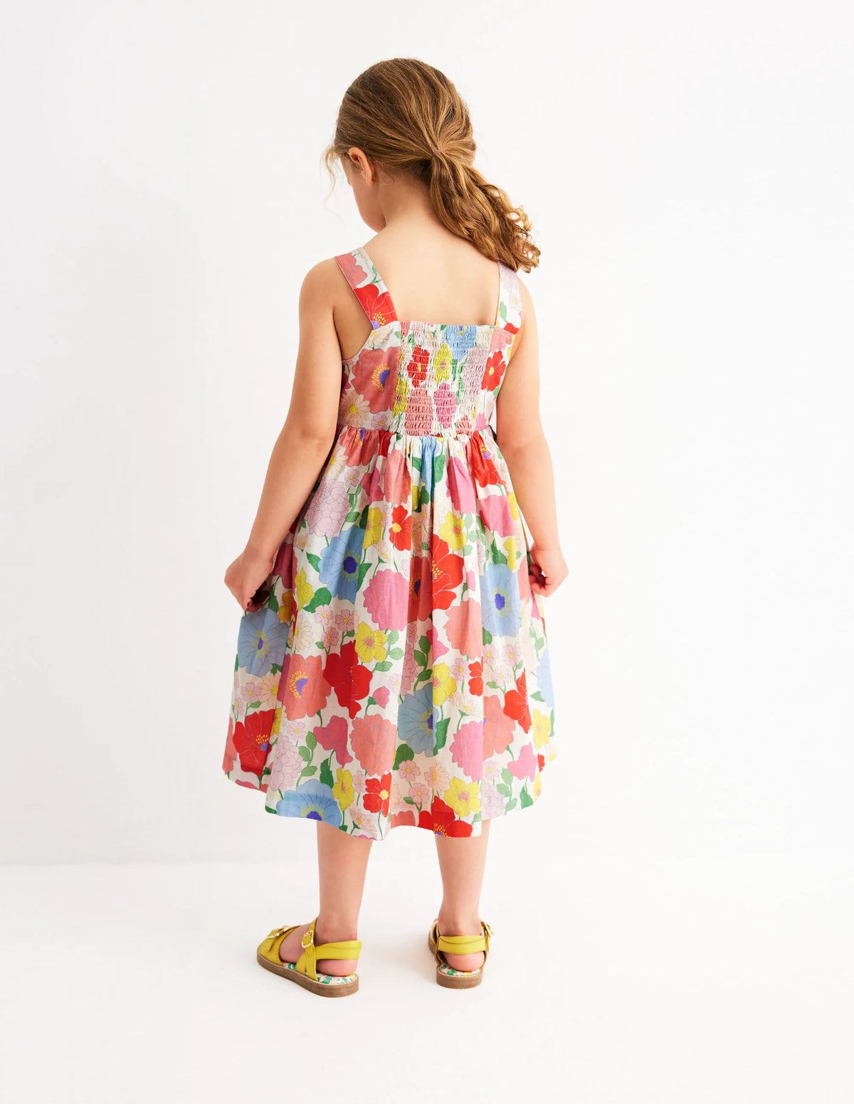 Remy Button Through Dress-Multi Summer Garden