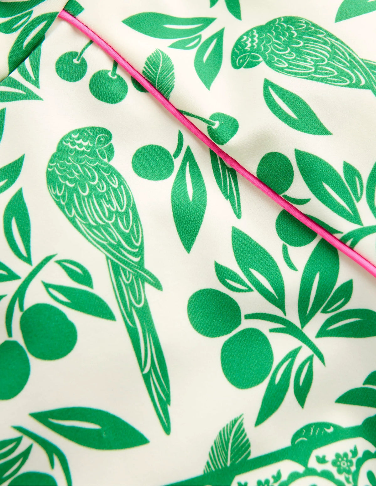 Sun Safe Patterned Rash Vest-Rich Emerald Parrot Palm