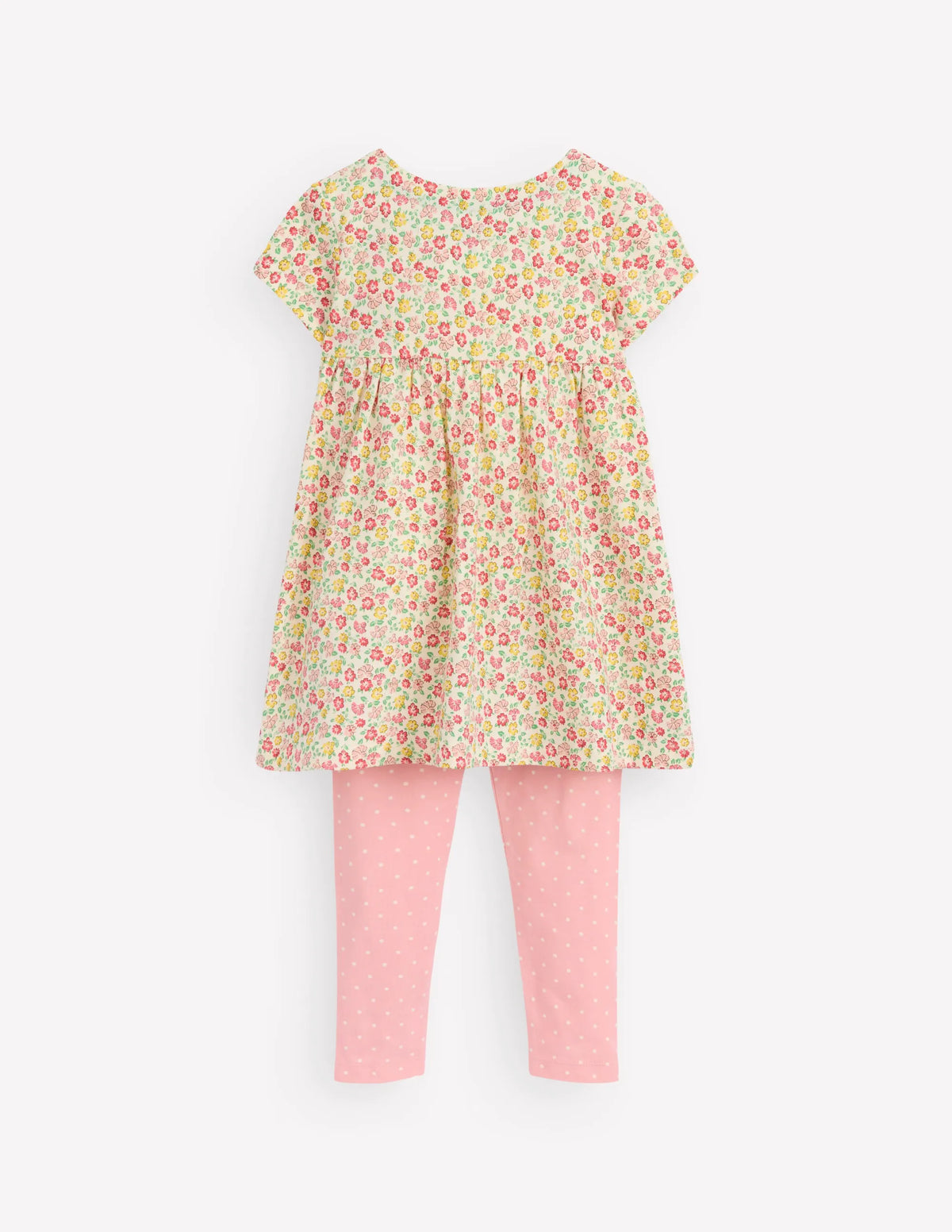 Short-sleeved print tunic set-Multi Summer Flowerbed