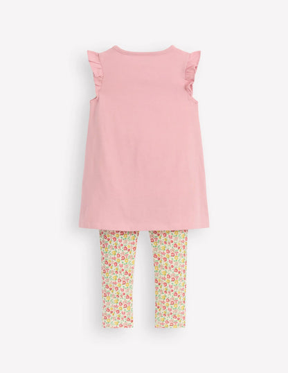 Frill Sleeve Tunic Set-Vintage Pink Fairies