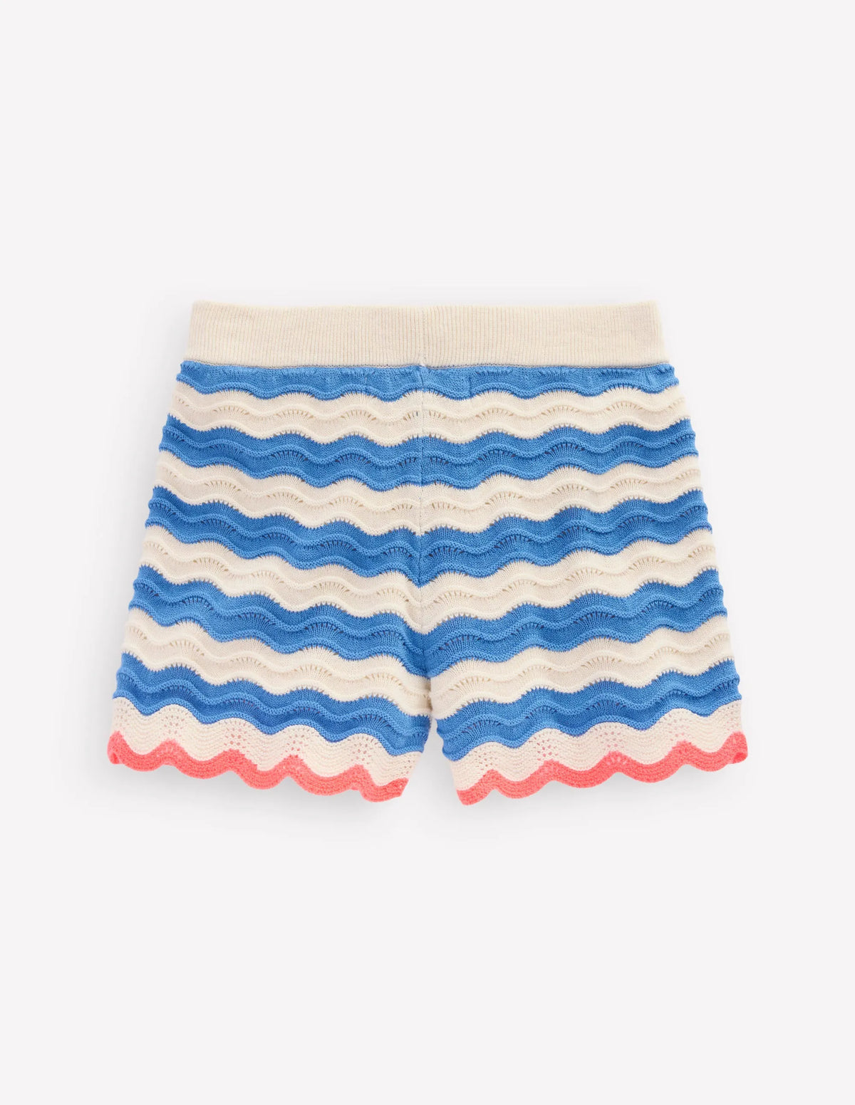 Knitted Shorts-Blue/ivory Stripe