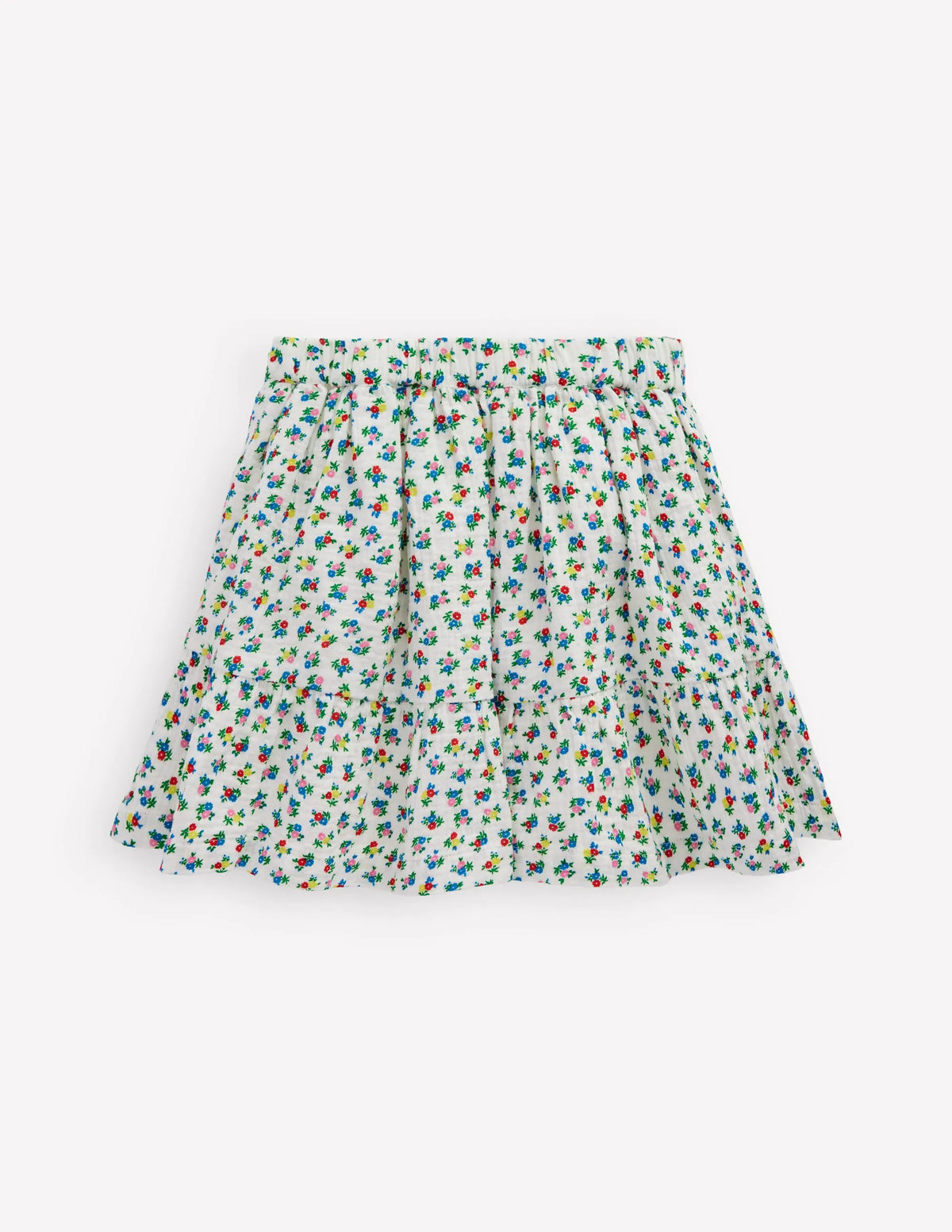 Double Cloth Printed Skirt-Soft Ivory Ditsy Floral