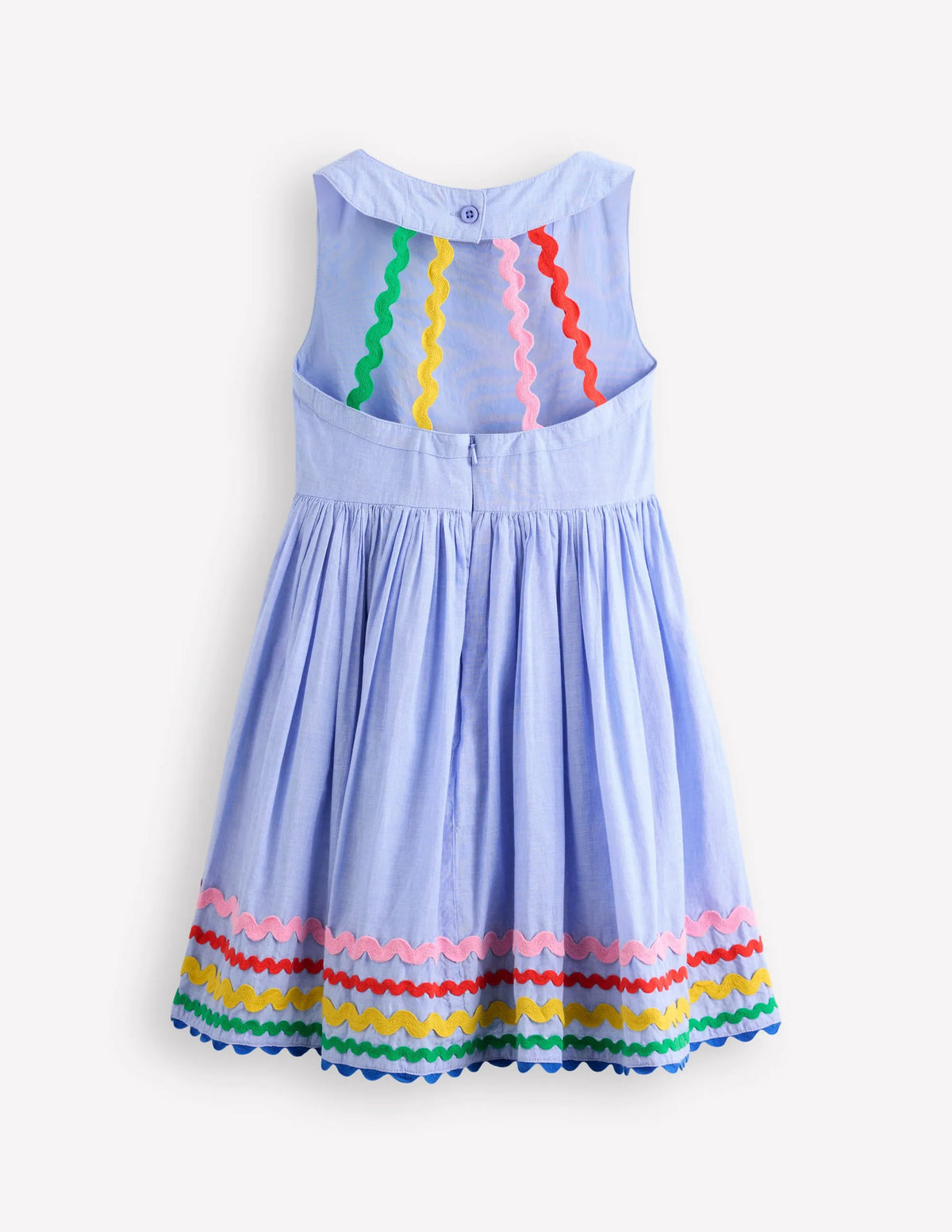 Harlow Back Detail Dress-End on End/Multi Trim
