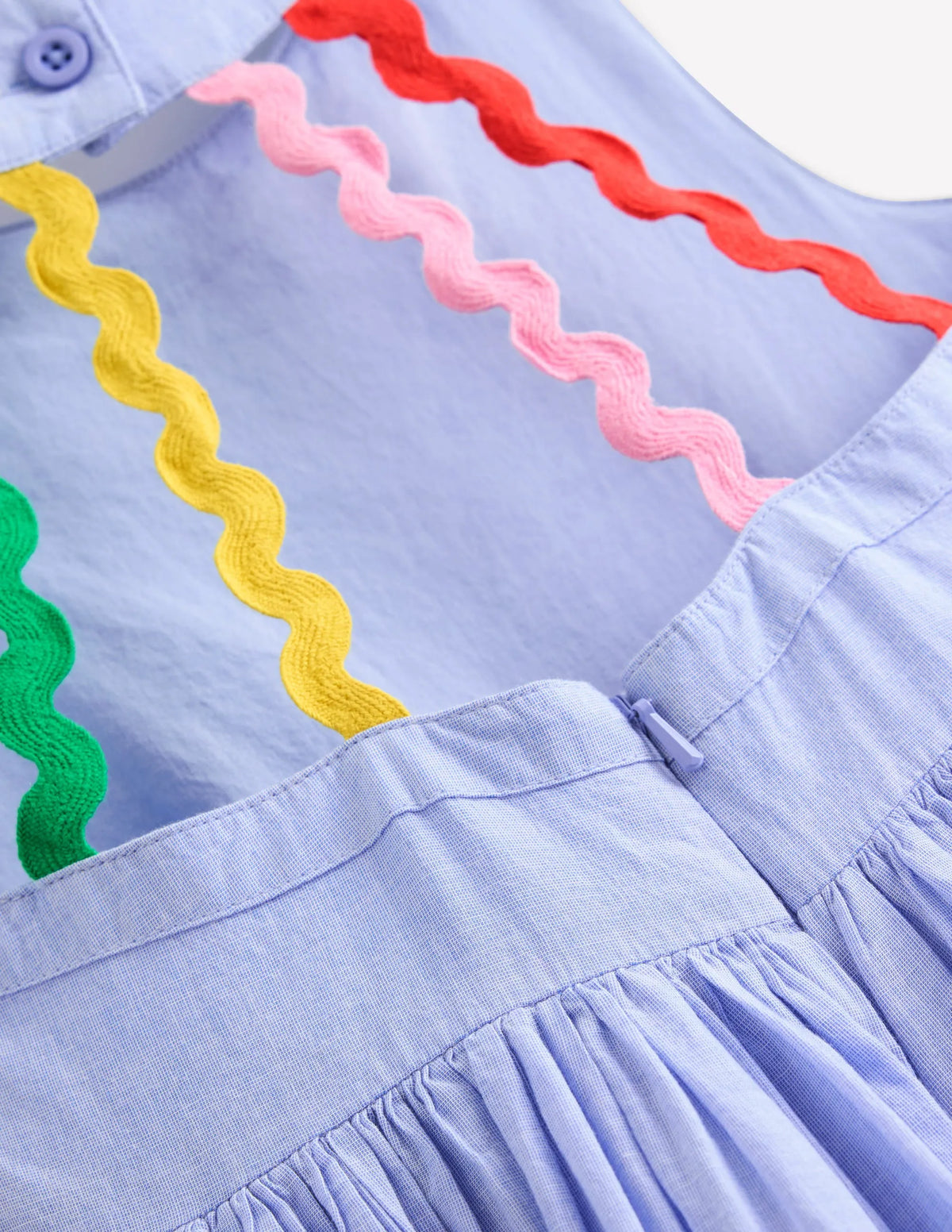 Harlow Back Detail Dress-End on End/Multi Trim