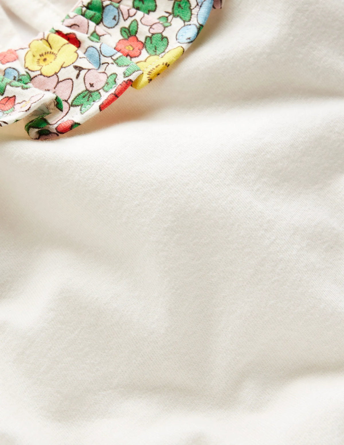 Short Sleeved Collared Top-Ivory Floral