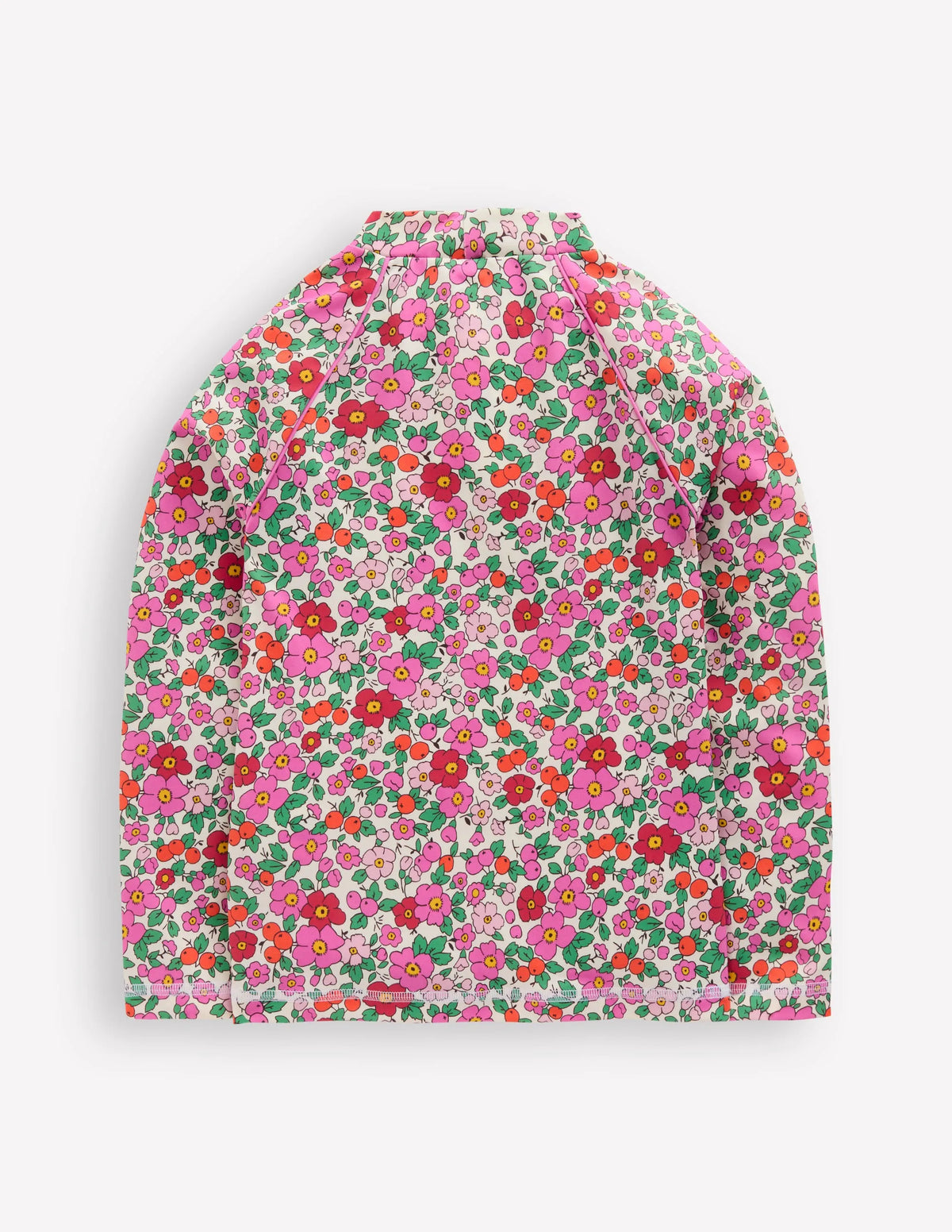 Sun Safe Patterned Rash Vest-Pink Apple Blossom Floral
