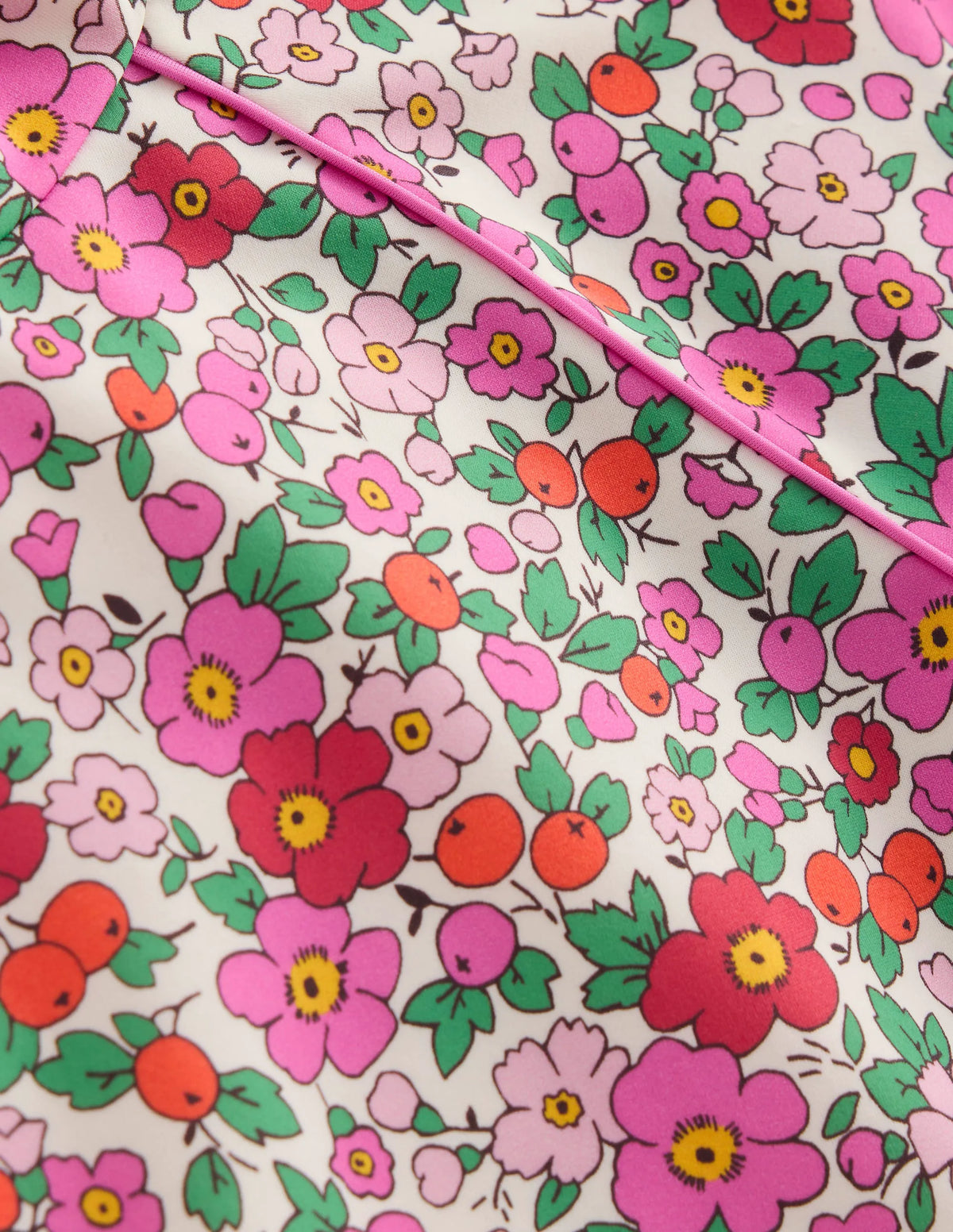 Sun Safe Patterned Rash Vest-Pink Apple Blossom Floral