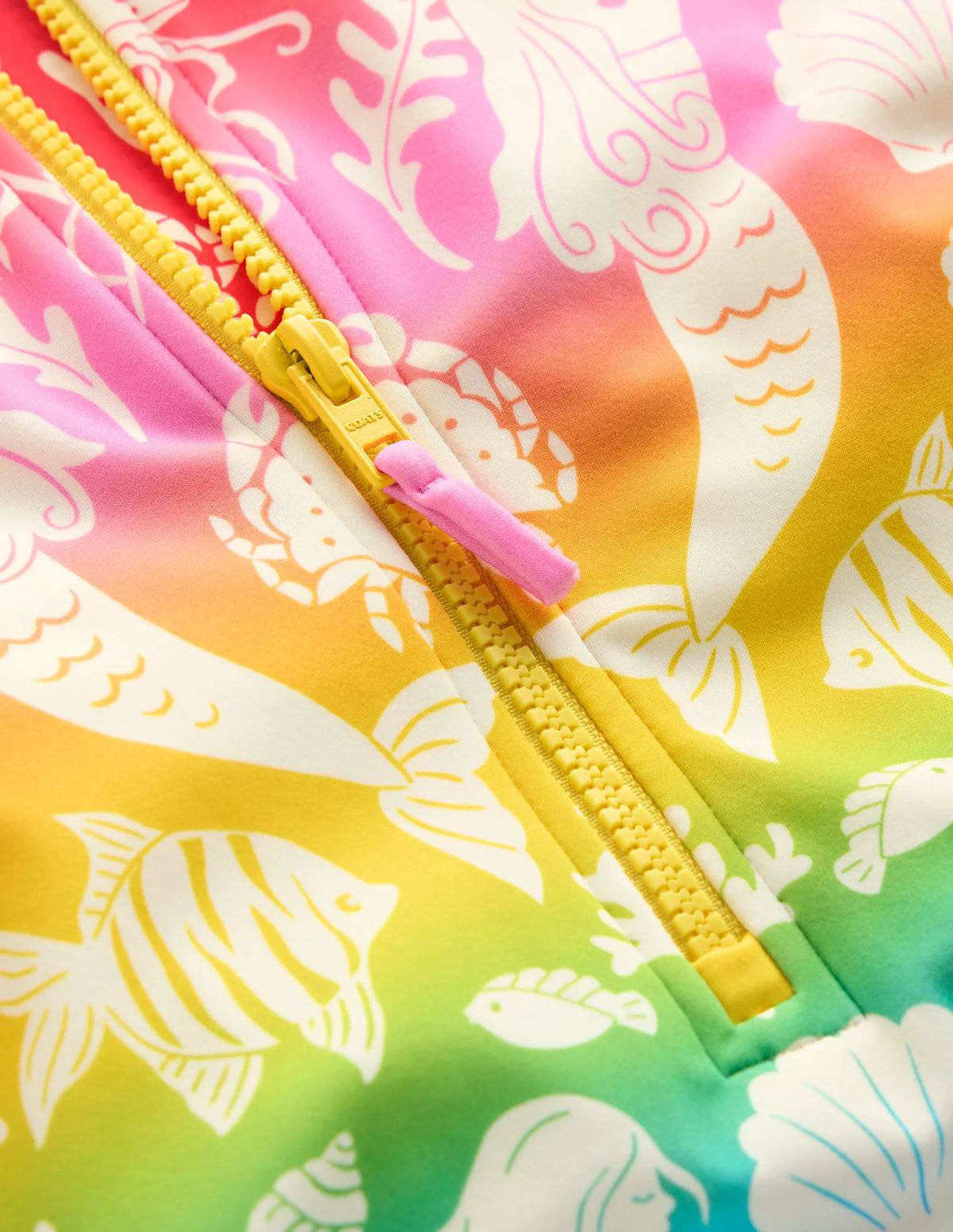 Long-sleeved Swimsuit-Multi Rainbow Floral