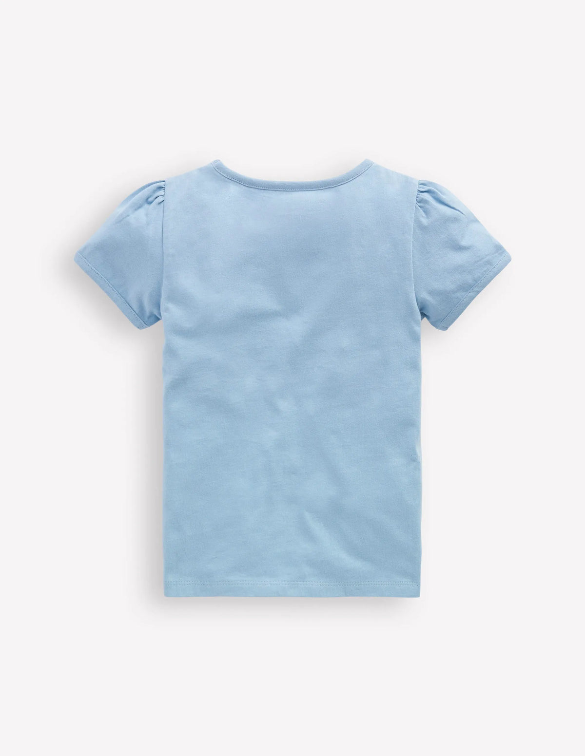 Puff Sleeve Applique Top-Glacier Blue Unicorns