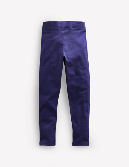 Plain Leggings-Starboard Blue