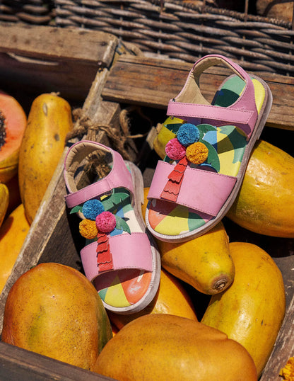 Fun Leather Sandals-Jungle
