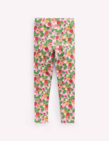 Everyday Fun Leggings-Cosmos Pink Strawberry Patch