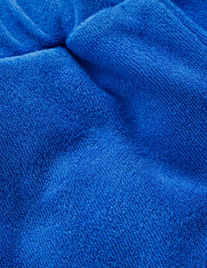 Frill Hem Towelling Shorts-Kingfisher Blue