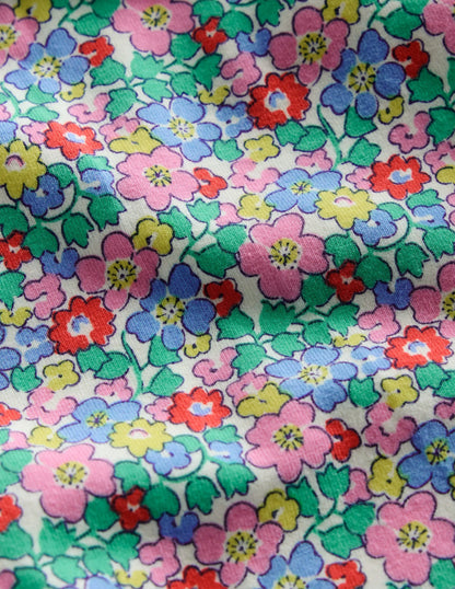 Fun Cropped Leggings-Multi Flowerbed
