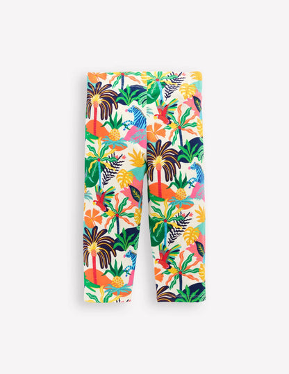 Fun Cropped Leggings-Soft Ivory Multi Jungle