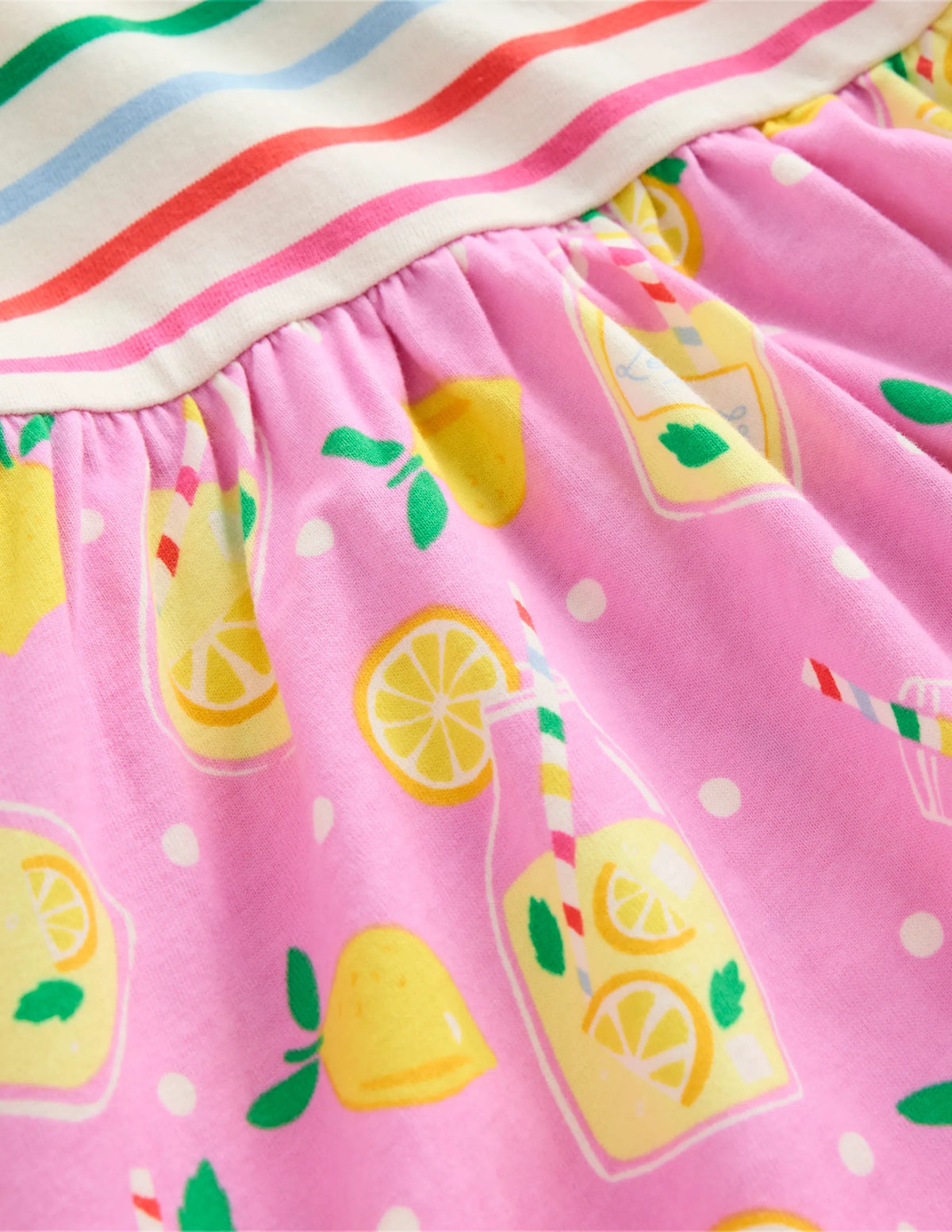 Posie Frill Sleeve Dress-Chalk Pink Lemonade