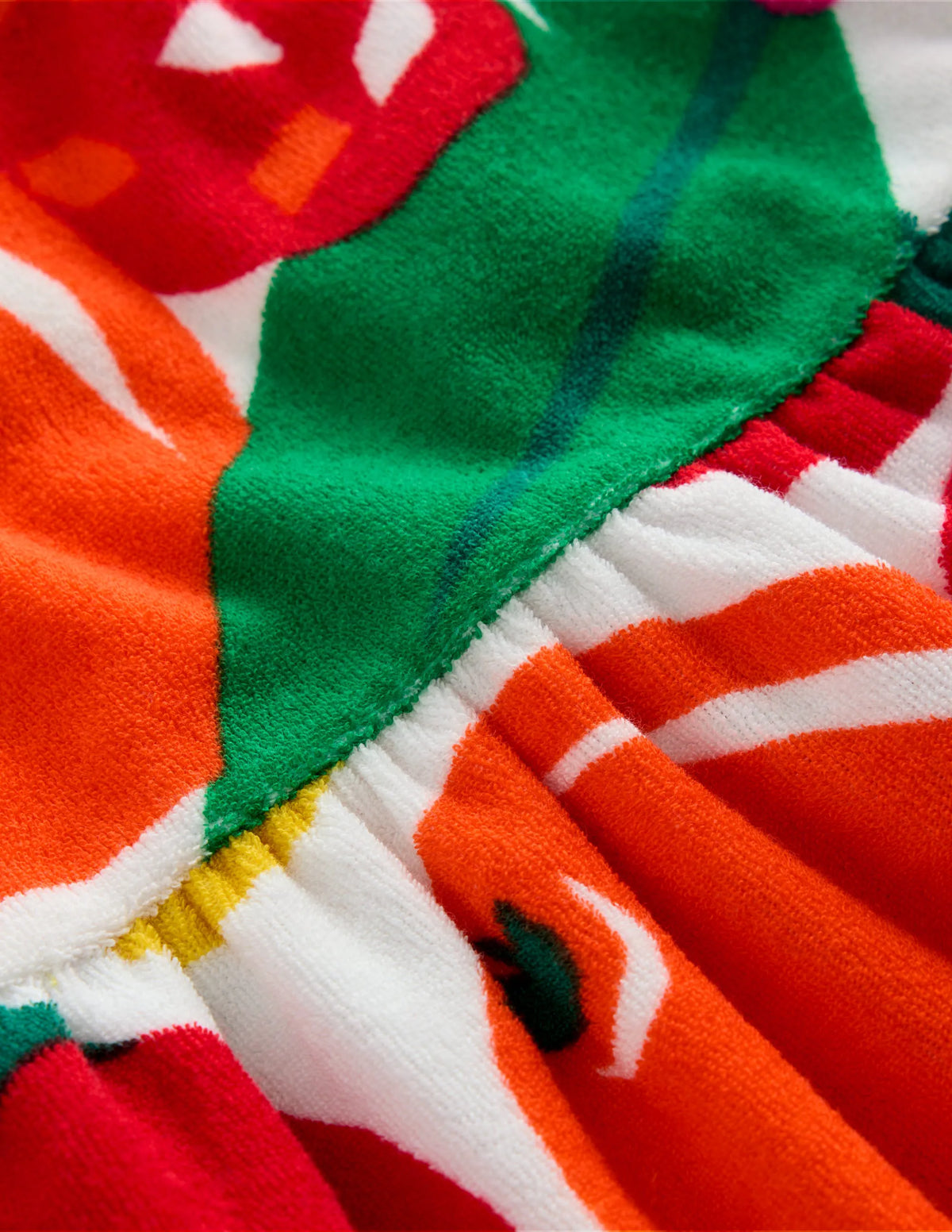Ariel Twirly Towelling Dress-Multi Giant Fruit