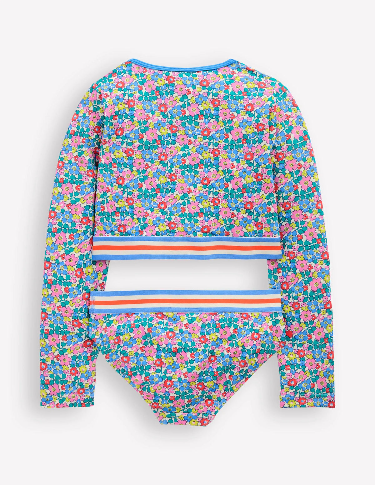 Cropped Rash Vest Set-Multi Flowerbed
