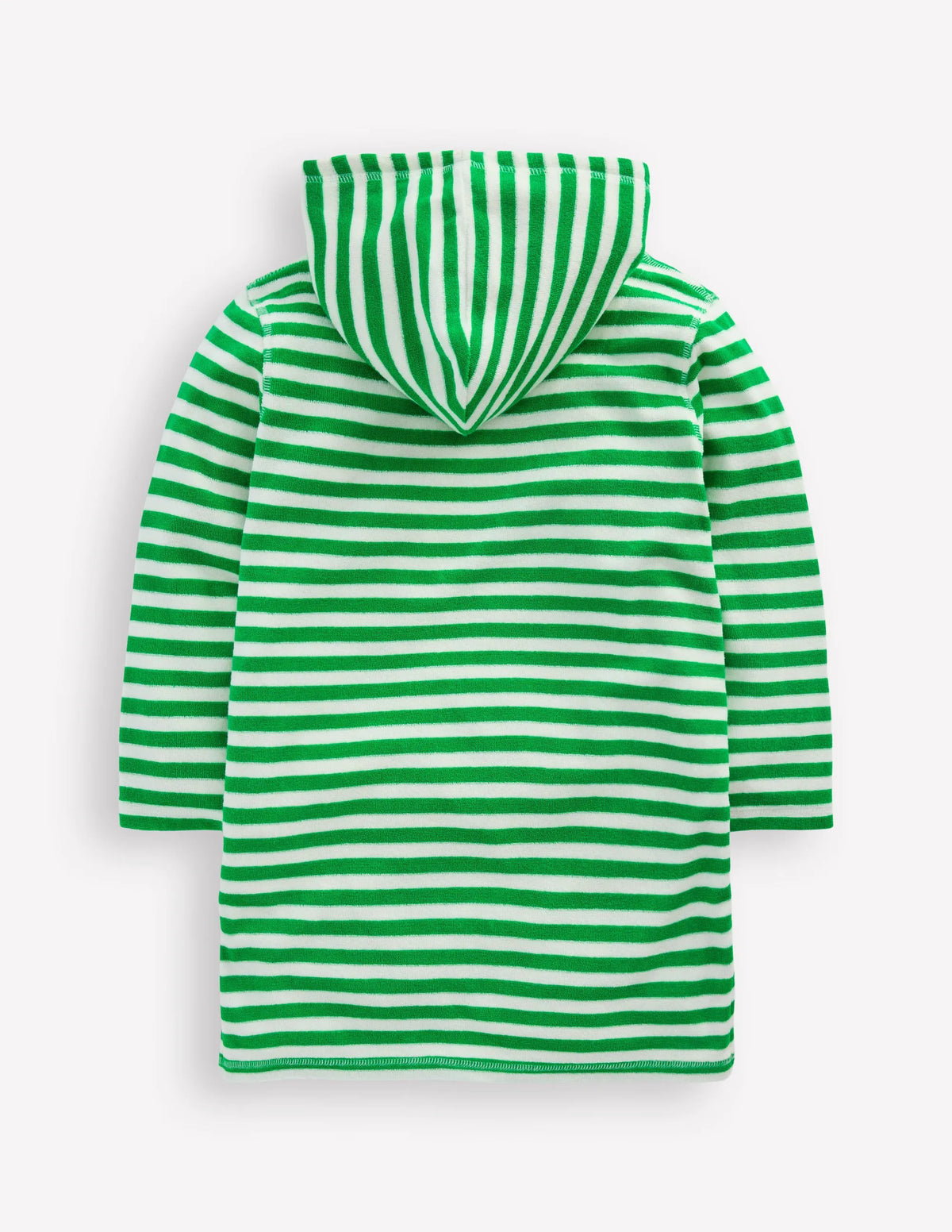 Mara Towelling Throw-On-Green Seahorse Stripe