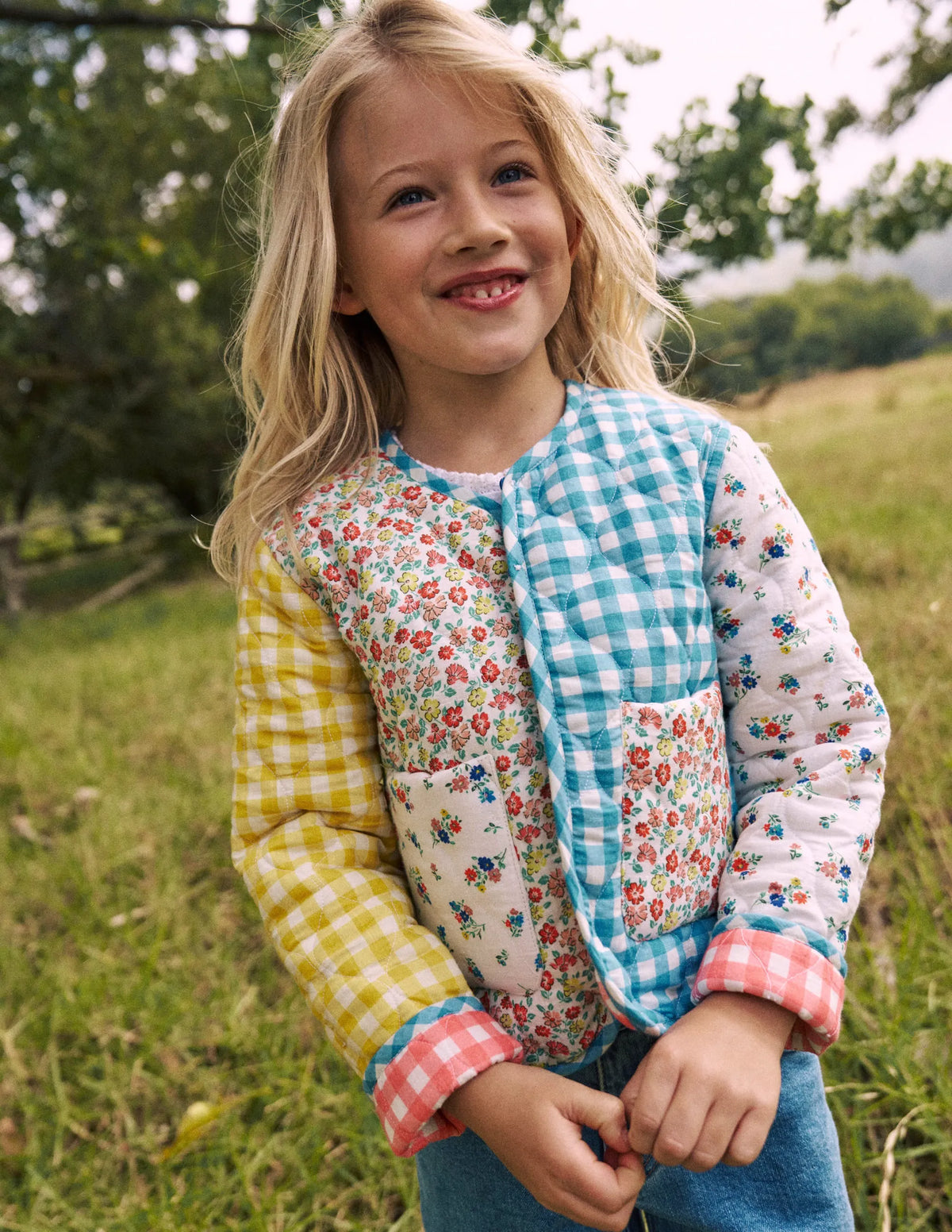 Aurore Reversible Jacket-Patchwork Floral