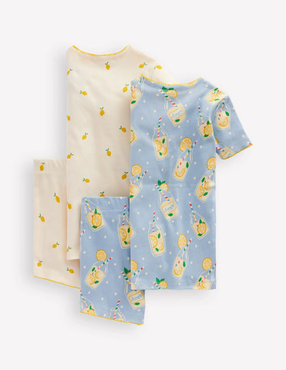 Twin Pack Short Pyjamas-Lemonade Mix