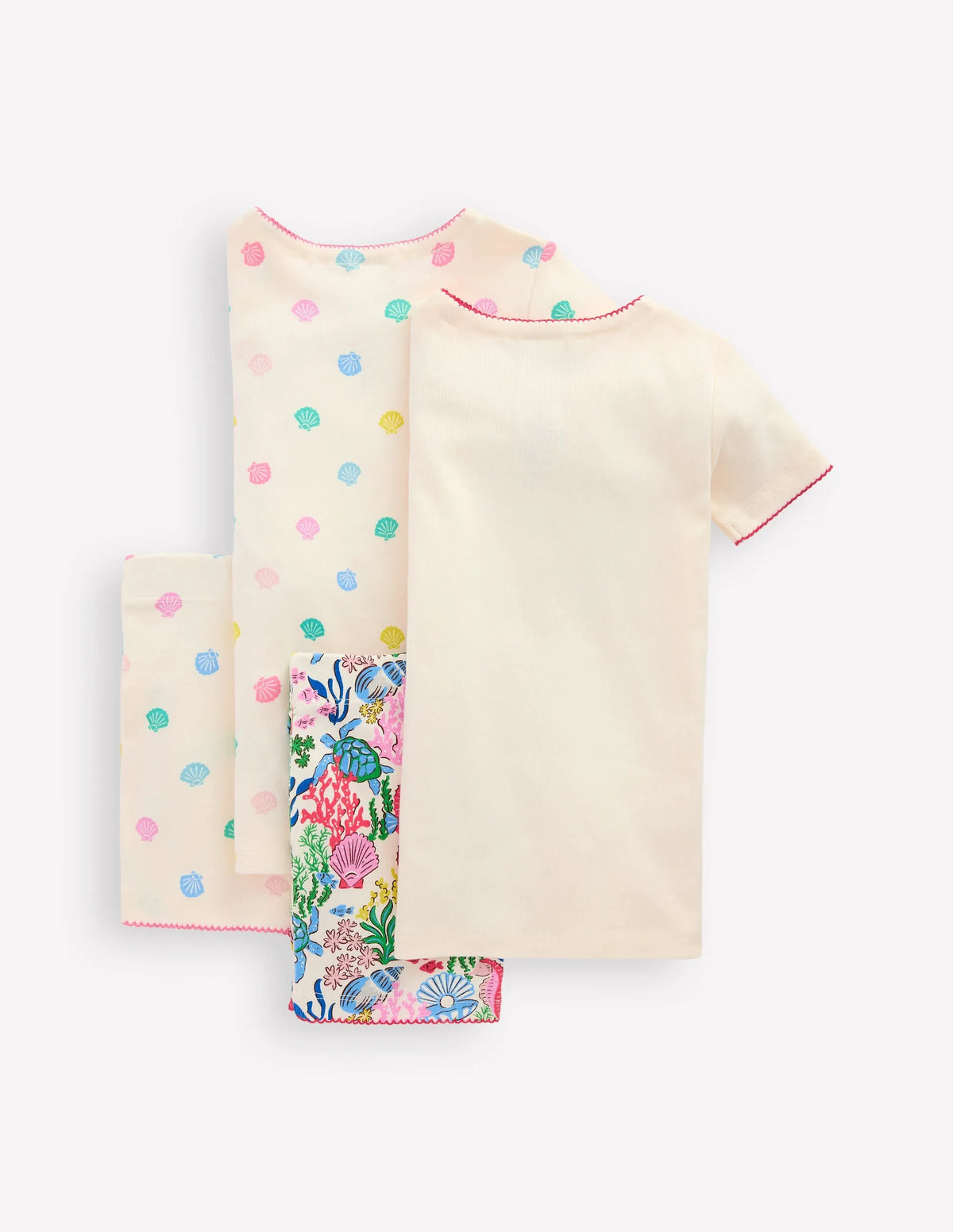 Twin Pack Short Pyjamas-Multi Coral Cove