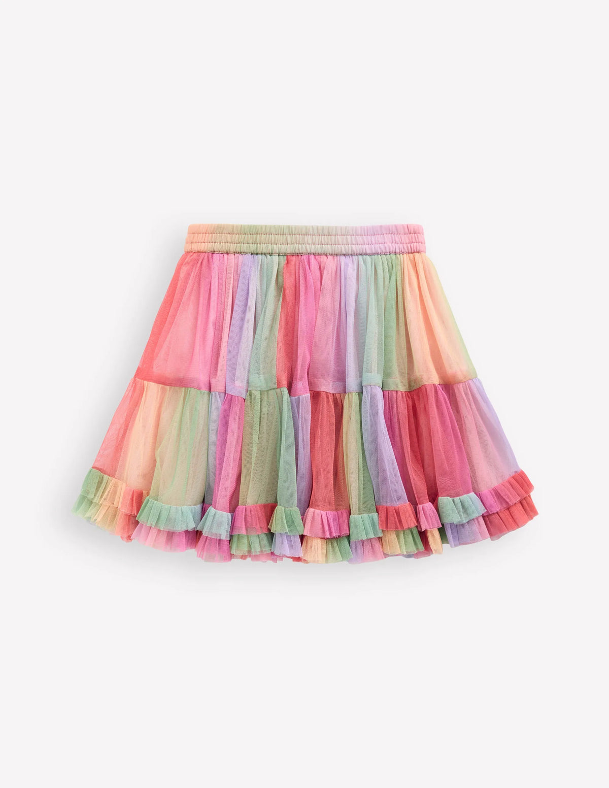 Tulle Ruffle Skirt-Multi