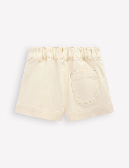 Patch Pocket Shorts-Vanilla White