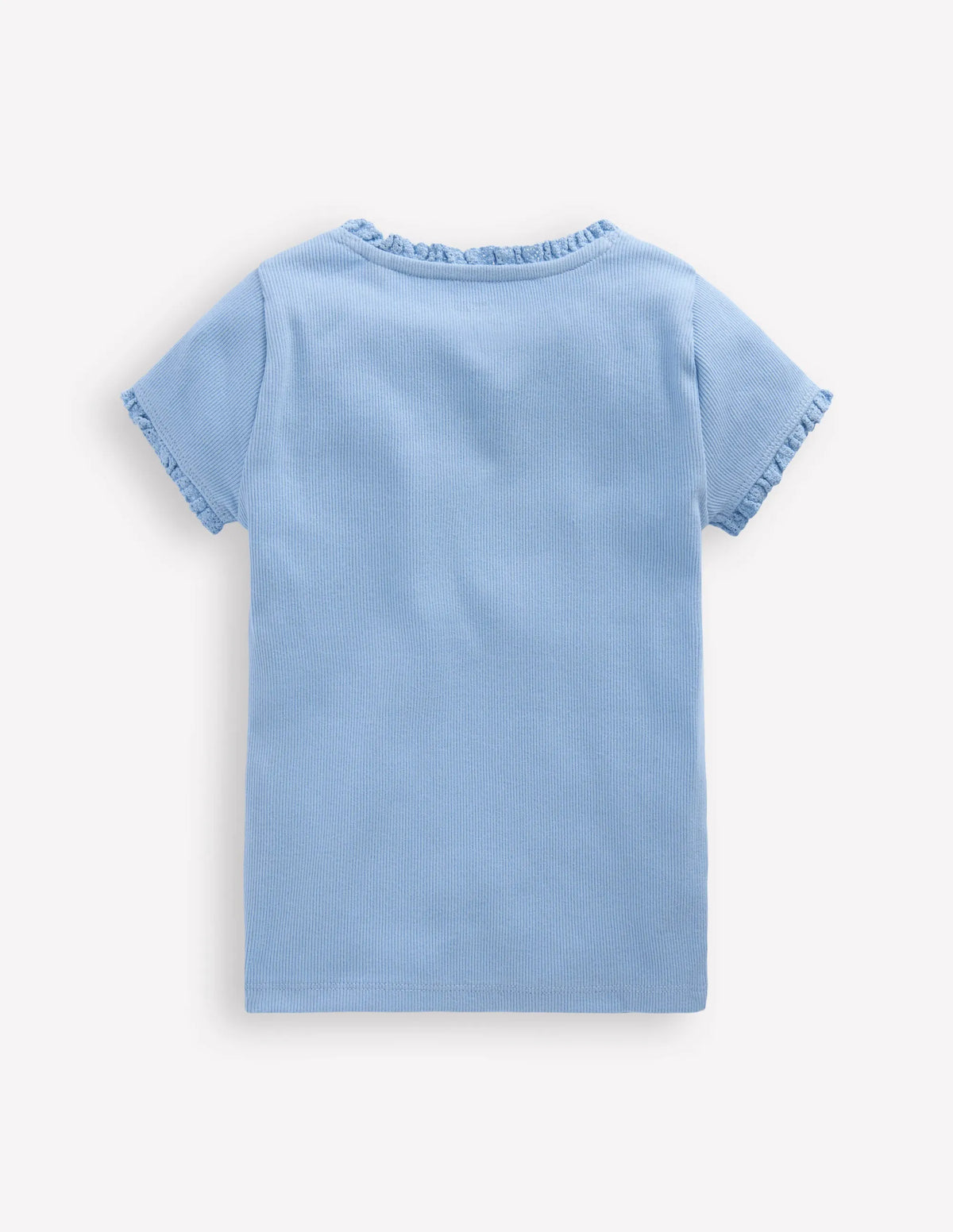 Short Sleeve Ribbed T-shirt-Glacier Blue