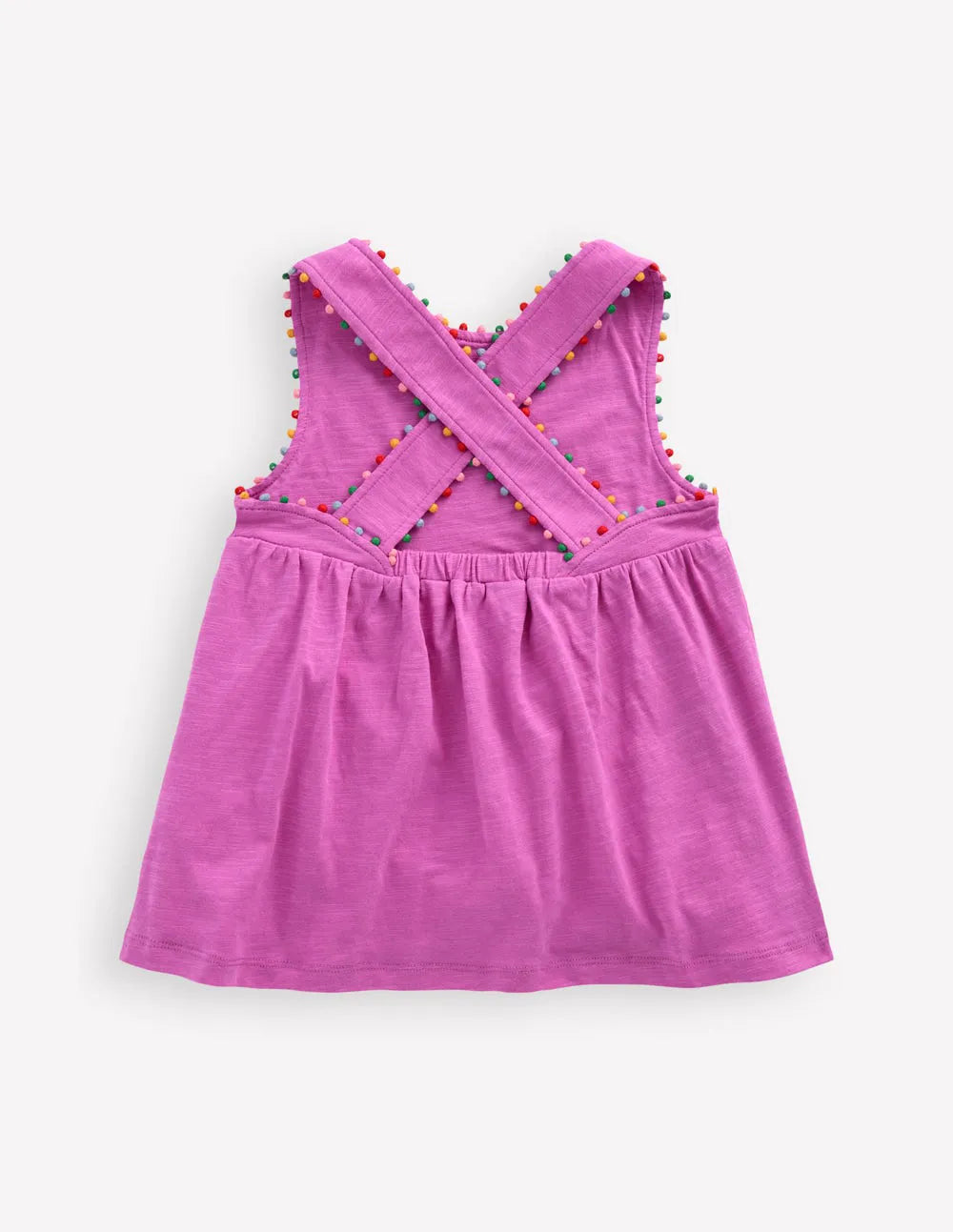 Cross-back Pom Top-Foxglove Purple