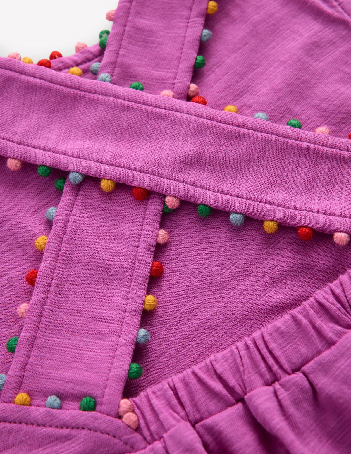 Cross-back Pom Top-Foxglove Purple