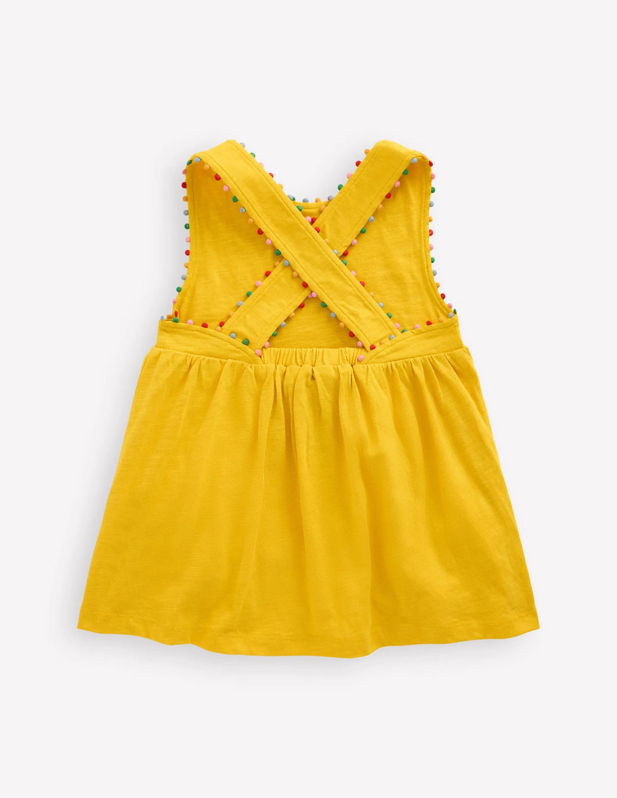 Cross-back Pom Top-Pineapple Yellow