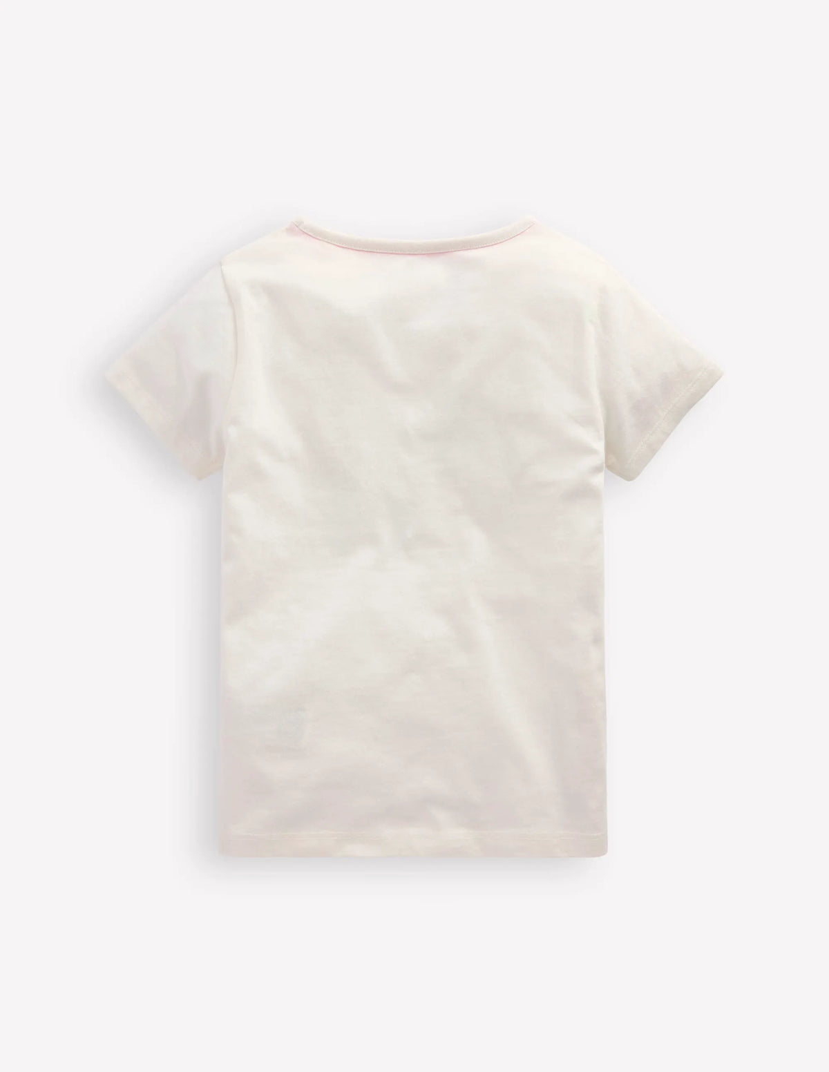 Short Sleeve Appliqué T-shirt-Ivory Rafting Pets