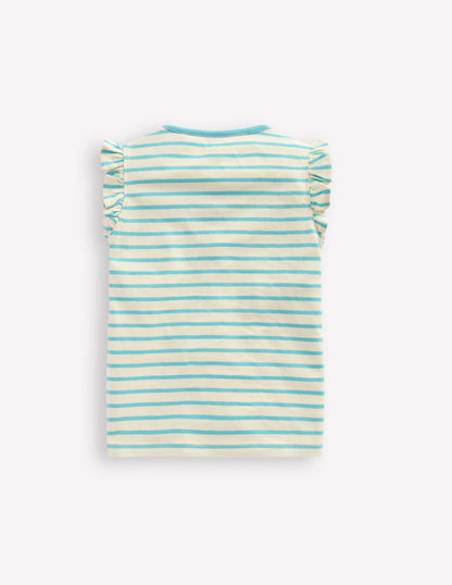 Flutter Short Sleeve T-shirt-Caribbean Blue Jellyfish