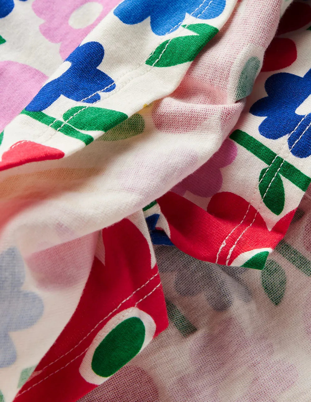 Tiered Jersey Skort-Multi Pop Flower