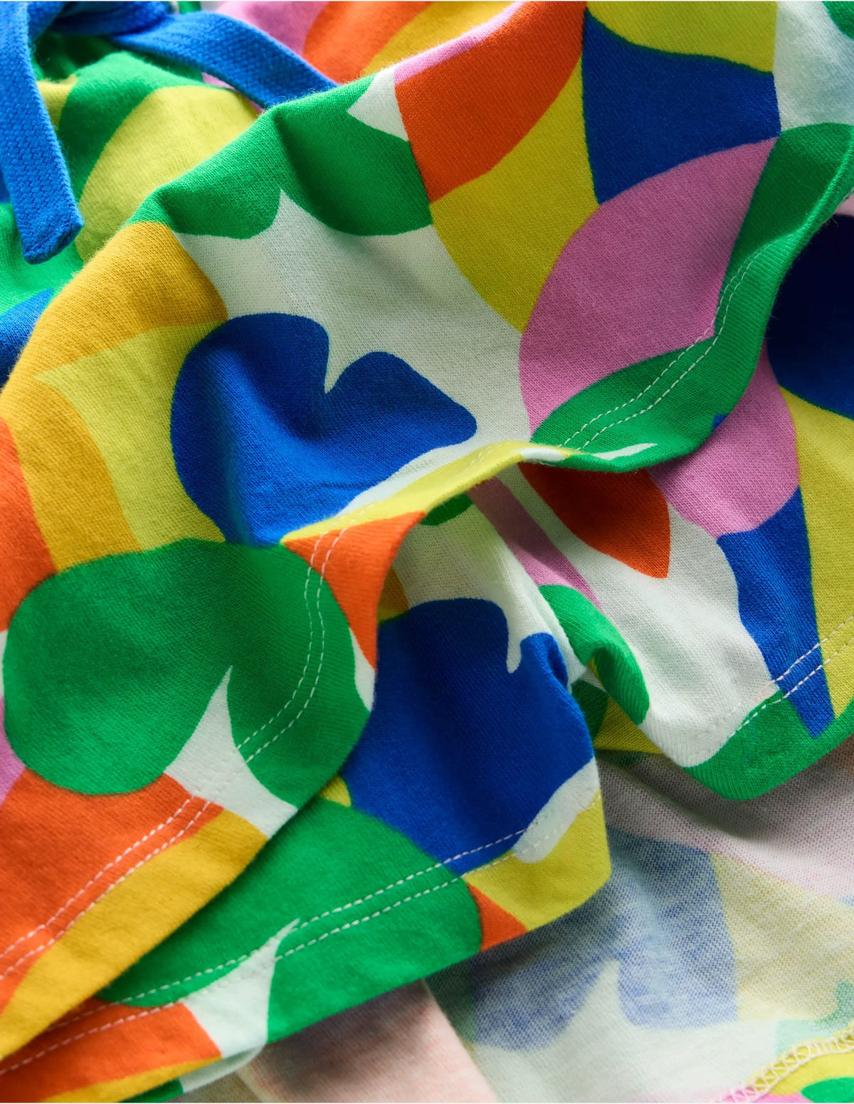 Tiered Jersey Skort-Multi Abstract Palm