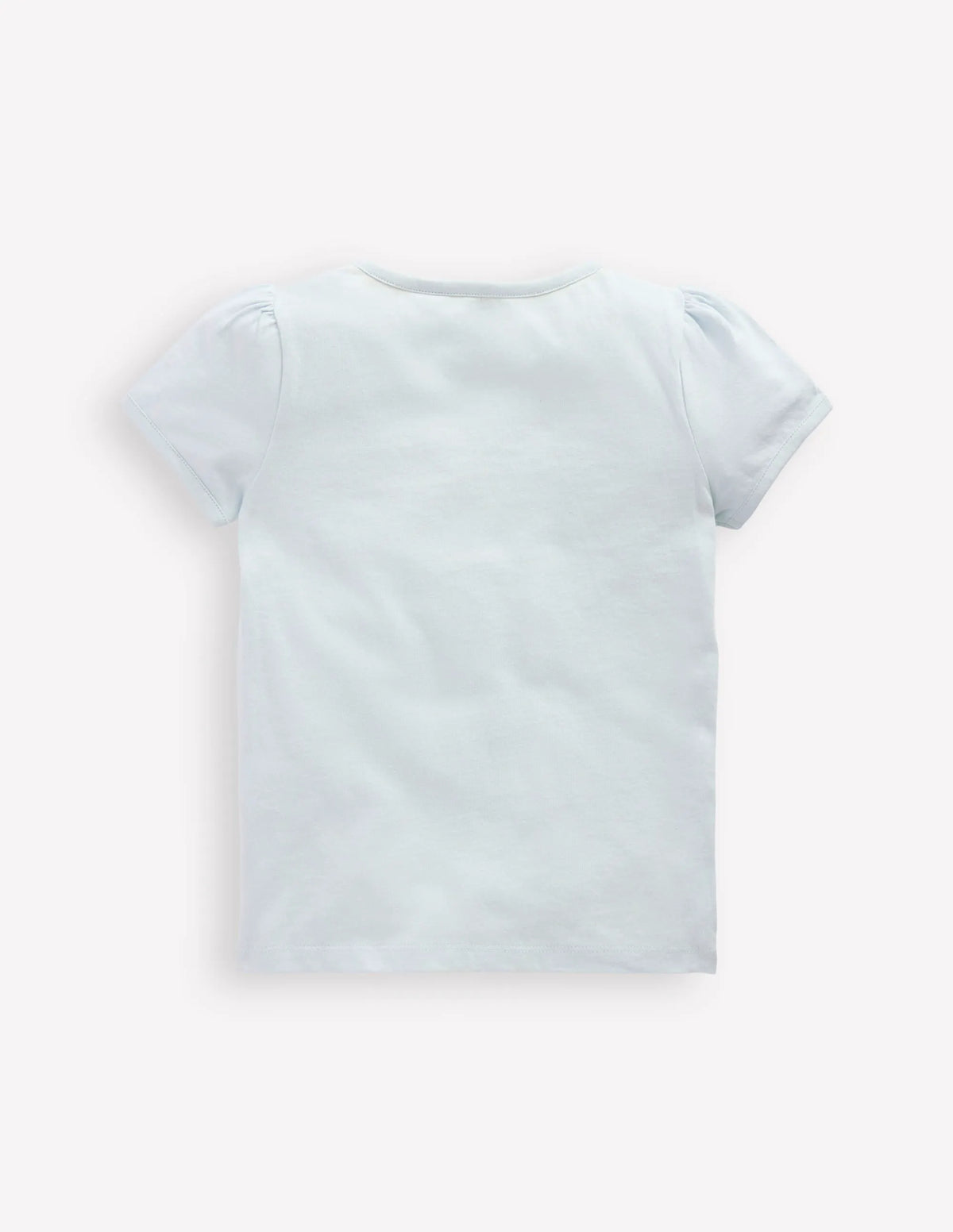 Puff Sleeve Applique Top-Cloud Blue Animals