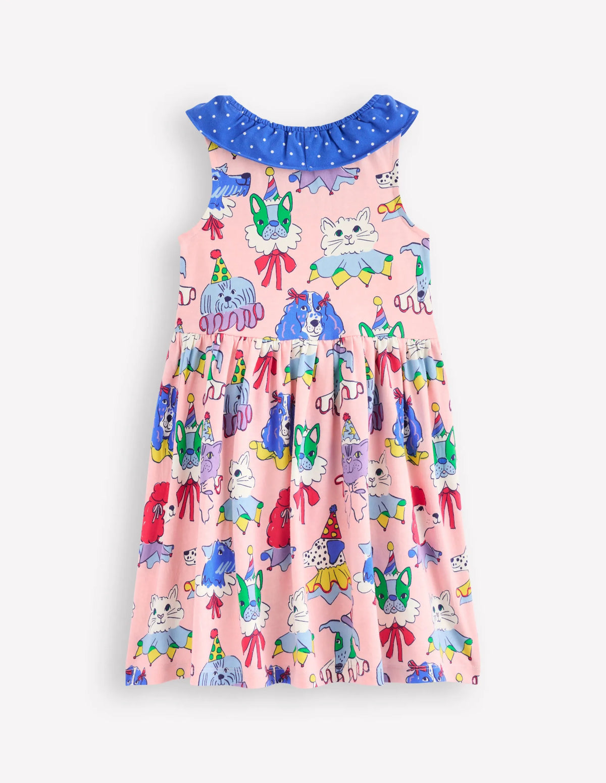 Ruffle Neck Jersey Dress-Chalk Pink Parade Pets