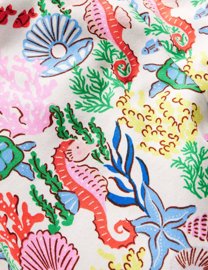 Vacation Pants-Multi Coral Cove
