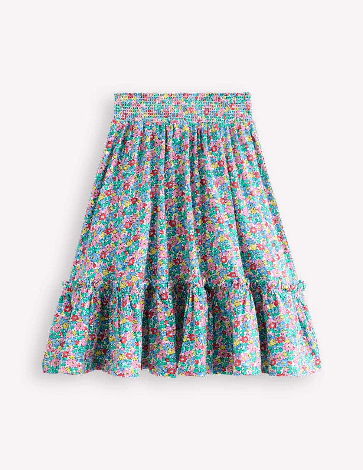 Jersey Midi Skirt-Multi Flowerbed