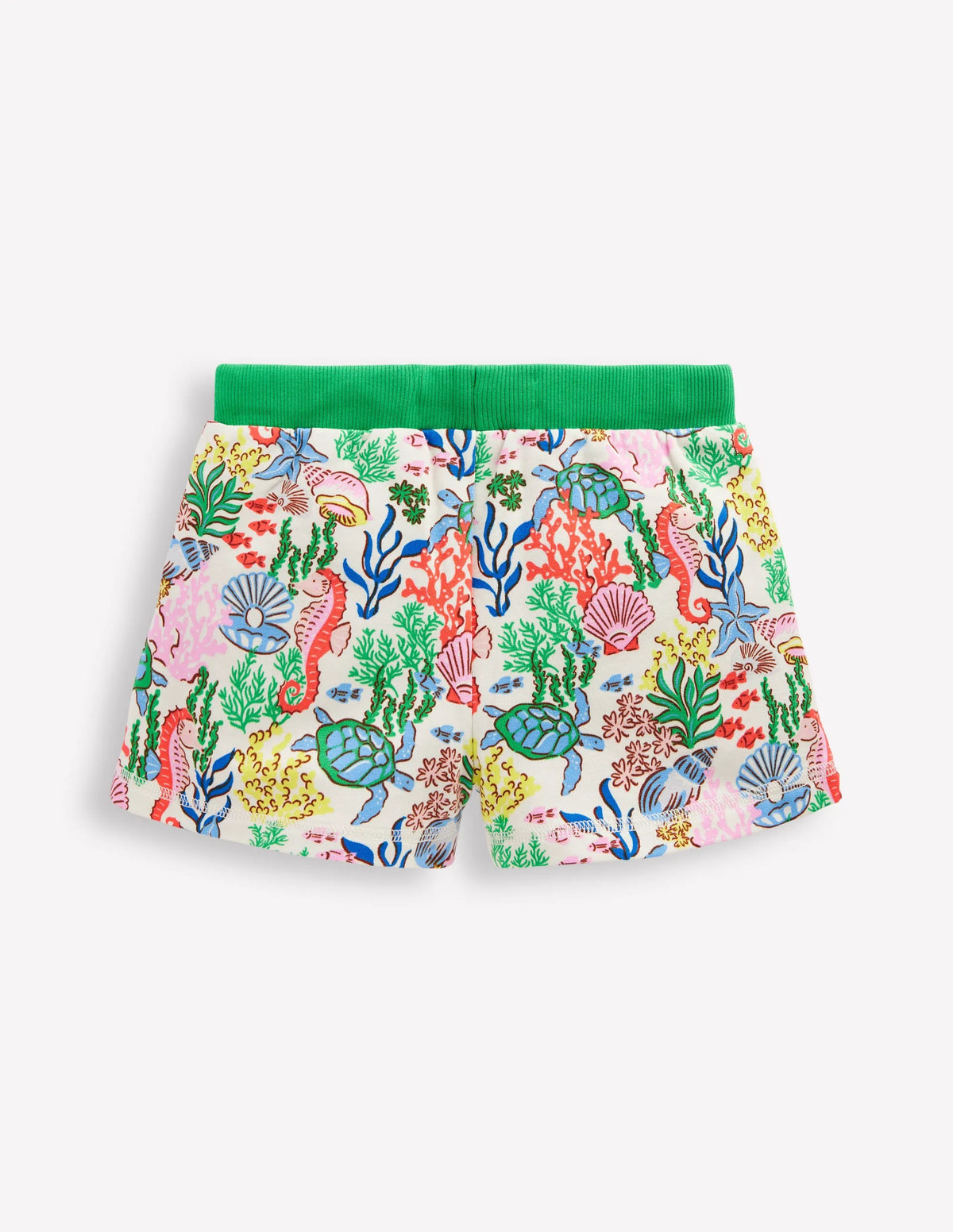 Printed Jersey Shorts-Multi Coral Cove
