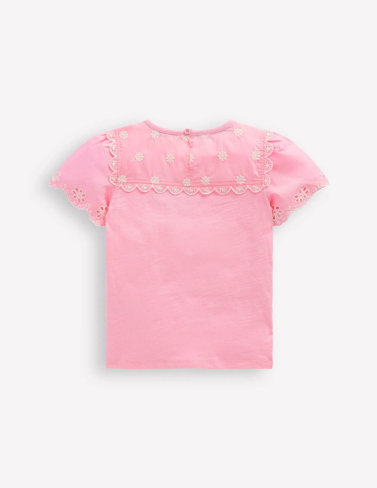 Broderie Sleeve Tee-Vintage Mauve