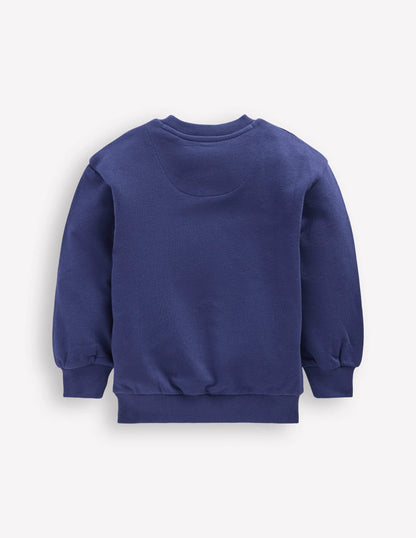 Bobbie Appliqué Sweatshirt-Starboard Blue Hearts