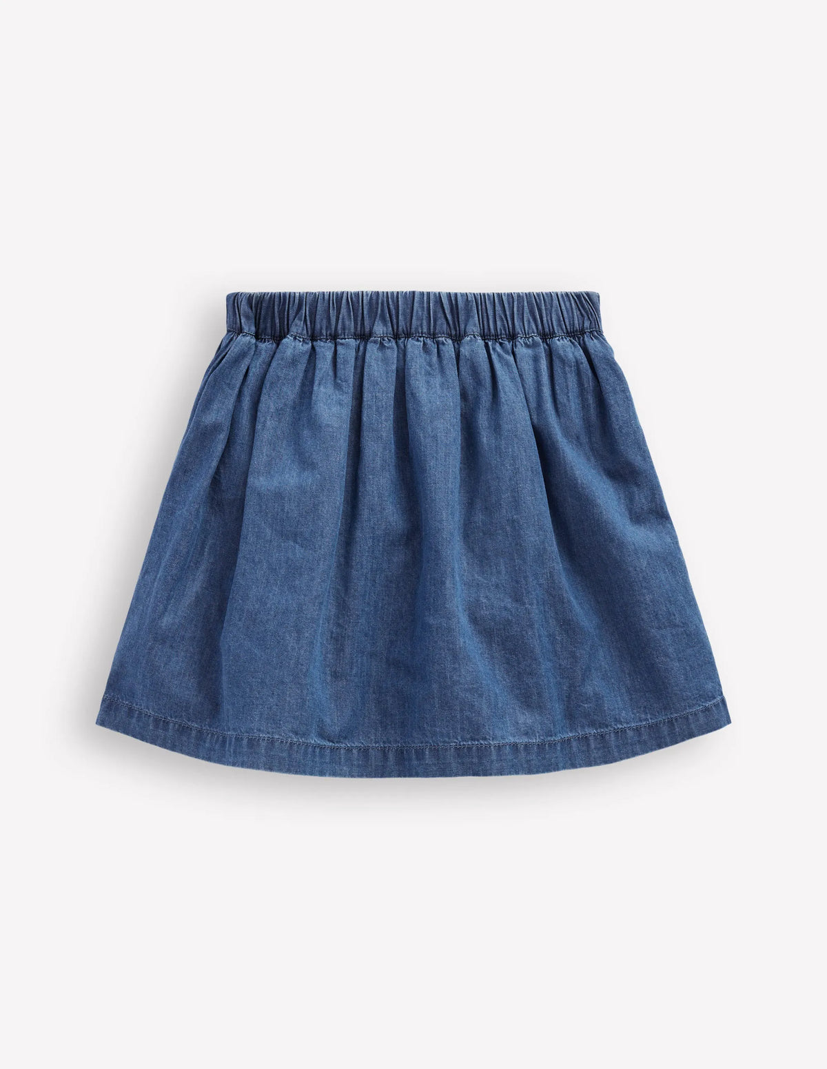 Button-through Mini Skirt-Denim
