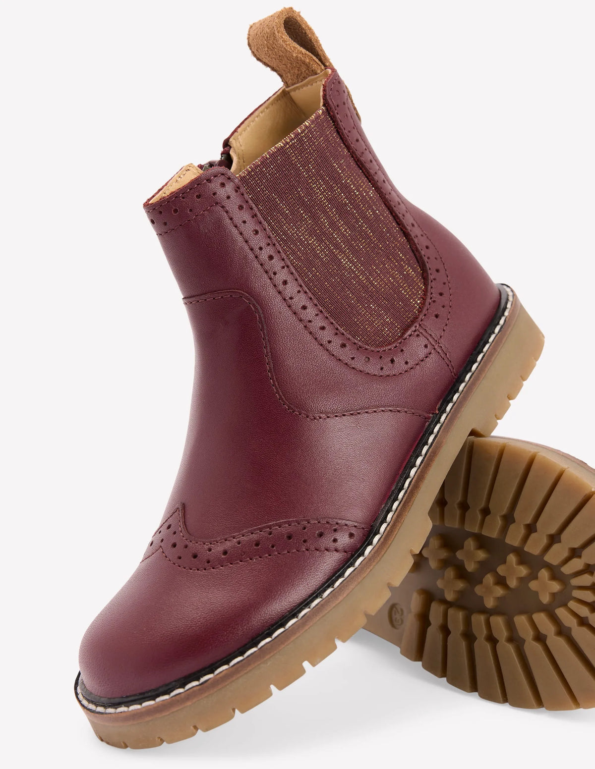 Leather Chelsea Boots-Oxblood