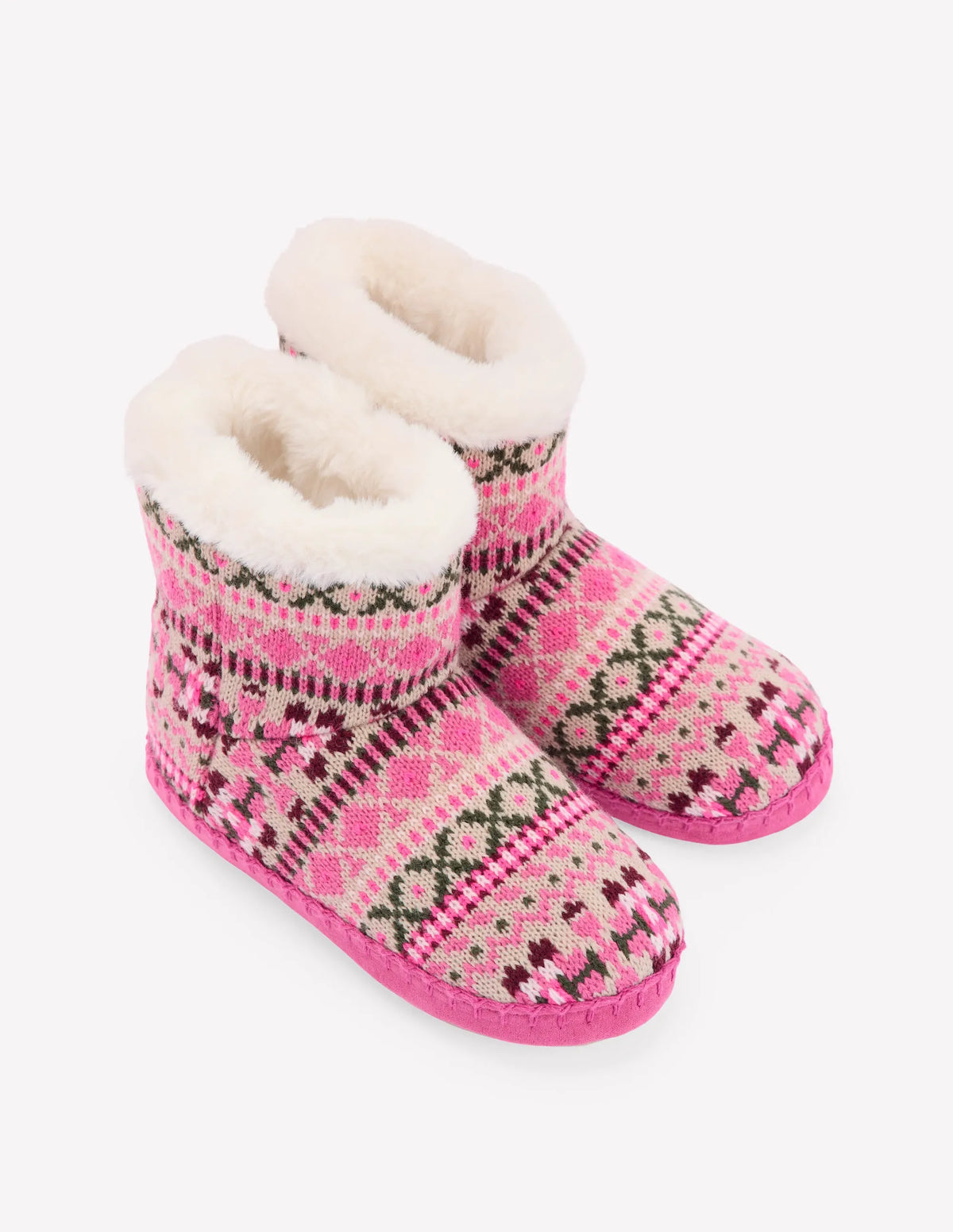 Fair Isle Slipper Boots-Heritage Fair Isle