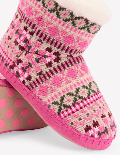 Fair Isle Slipper Boots-Heritage Fair Isle