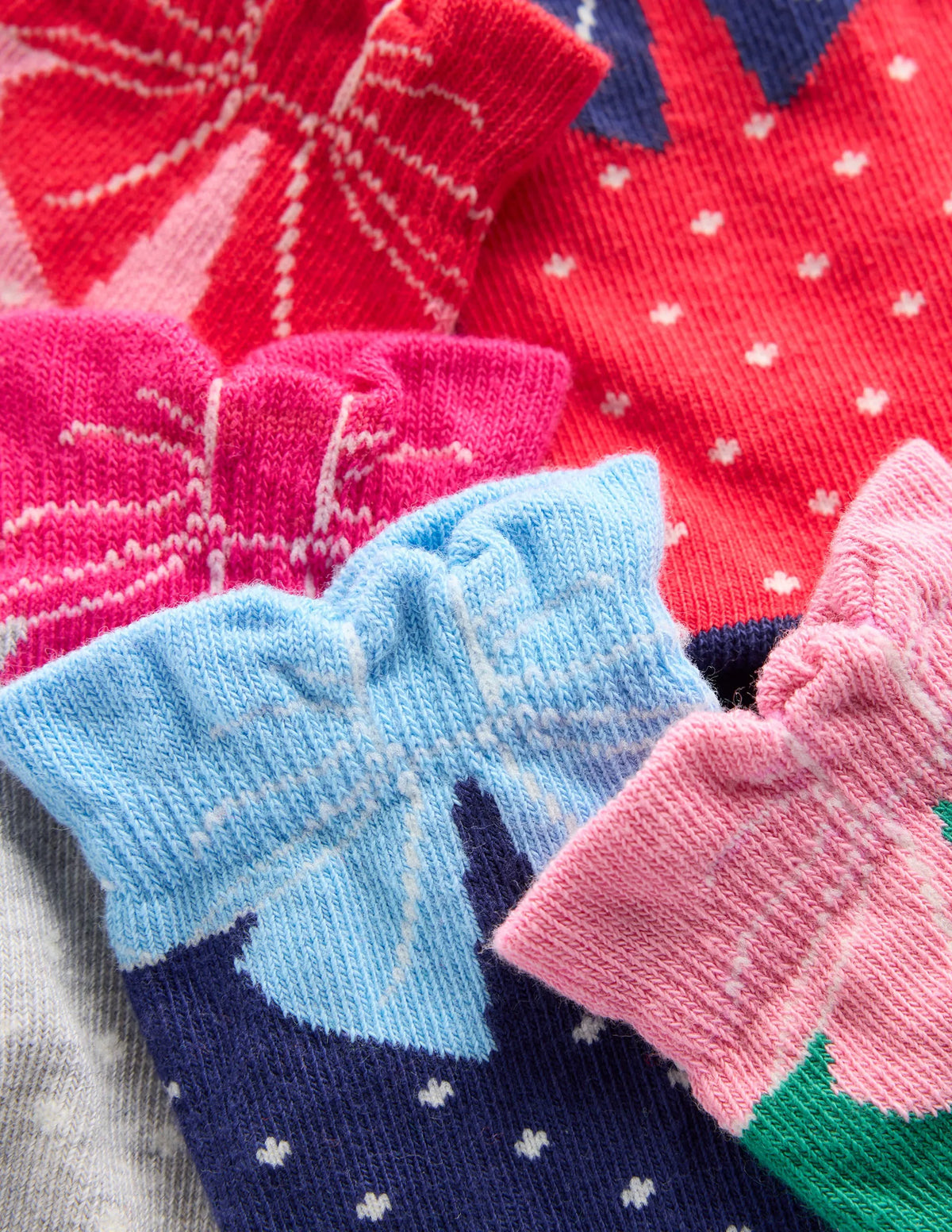 5-pack Pretty Socks-Bows