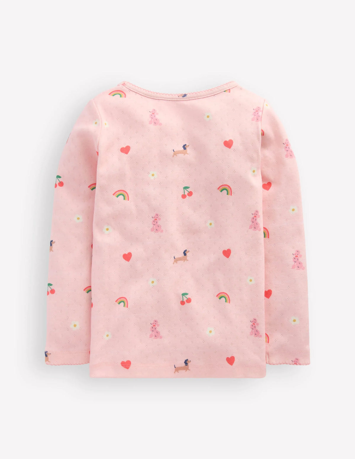 Long Sleeve Pointelle Top-Chalk Pink Parisien